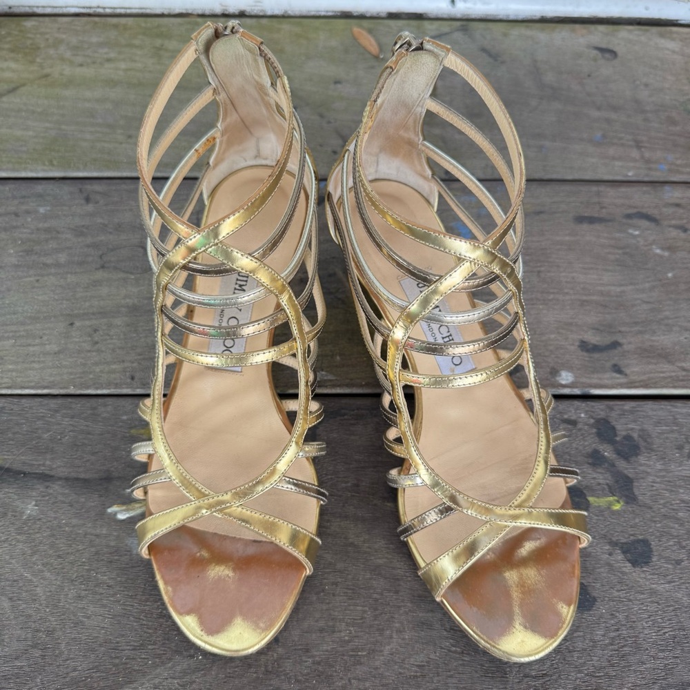 Jimmy Choo Gold Strappy